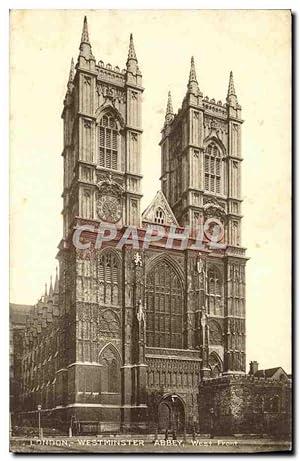 Imagen del vendedor de Carte Postale Ancienne London Westminster Abbey West From a la venta por CPAPHIL