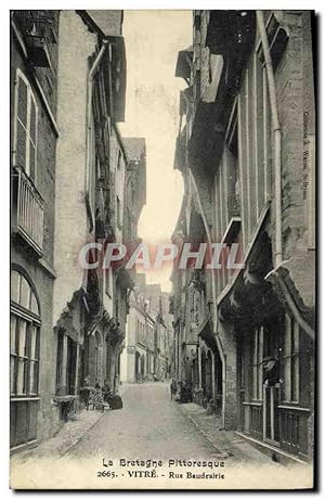 Carte Postale Ancienne Vitre Rue Baudrairie