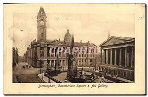 Carte Postale Ancienne Birmingham Chamberlain Square Art Gallery