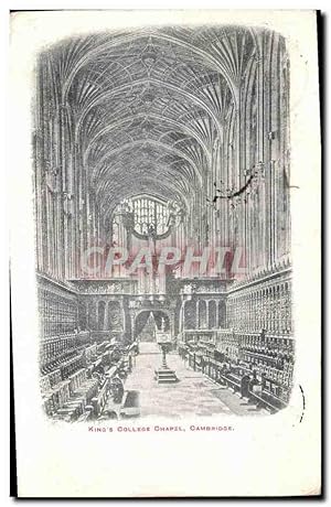 Carte Postale Ancienne King's College Chapel Cambridge