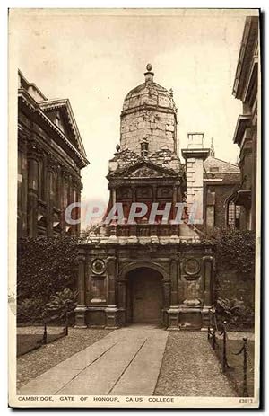 Carte Postale Ancienne Cambridge Gate of Honour Caius College