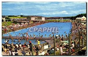 Carte Postale Ancienne The Knap Bathing Pool Barry Island