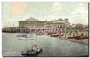 Carte Postale Ancienne Clarence Pier and Beach Southsea