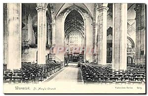Carte Postale Ancienne Warwick St Mary's Church