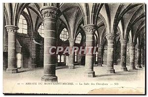 Bild des Verkufers fr Carte Postale Ancienne Abbaye du Mont Saint Michel La Salle des Chevaliers zum Verkauf von CPAPHIL