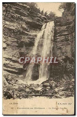 Bild des Verkufers fr Carte Postale Ancienne Le Jura Excursion au Herisson La Grande Cascade zum Verkauf von CPAPHIL