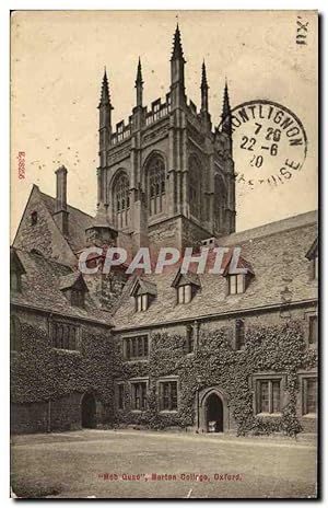 Carte Postale Ancienne Mob Quard Merten College Oxford