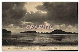 Bild des Verkufers fr Carte Postale Ancienne Saint Malo La Grande Greve Effet de contre jour zum Verkauf von CPAPHIL