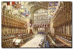 Carte Postale Ancienne The choir St George's chapel Windsor