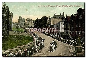 Seller image for Carte Postale Ancienne The King Driving Down Castle Hill Windsor for sale by CPAPHIL
