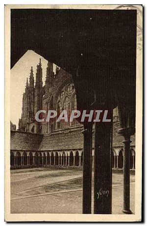 Bild des Verkufers fr Carte Postale Ancienne Mont Saint Michel Abbaye Le Clotre zum Verkauf von CPAPHIL