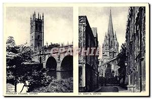 Carte Postale Ancienne Magdalen College Oxford St Mary's Oxford