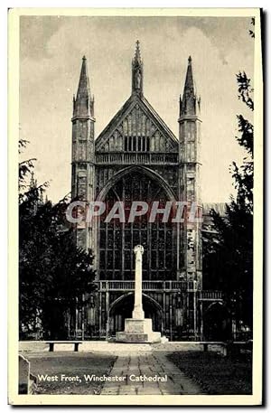 Carte Postale Ancienne West Front Winchester Cathedral