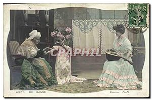 Bild des Verkufers fr Carte Postale Ancienne Fantaisie Femme Lecon de danse zum Verkauf von CPAPHIL