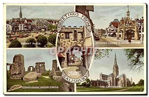 Carte Postale Ancienne Greeting From Salisbury