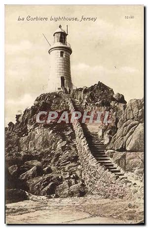 Carte Postale Ancienne Jersey La Corbiere Lighthouse Phare