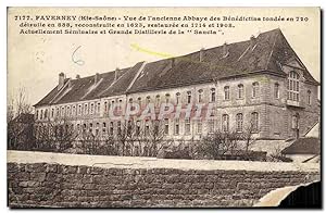Carte Postale Ancienne Faverney vue de l'ancienne Abbaye des Benedictins tondee