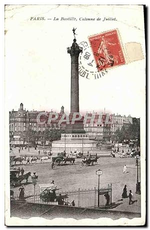 Seller image for Carte Postale Ancienne Paris La Place De La Bastille Colonne de Juillet for sale by CPAPHIL