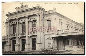 Carte Postale Ancienne Tonkin Haiphong Théâtre Façade