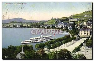 Carte Postale Ancienne Suisse Montreux Le debarcadere Bateau