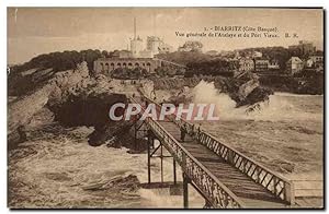 Carte Postale Ancienne Biarritz vue générale de l'Atalaye et du Port Vieux