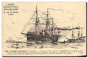 Image du vendeur pour Carte Postale Ancienne Bateau Gloire Dupuy de Lome apres le Napoleon premier navire de guerre a helice mis en vente par CPAPHIL