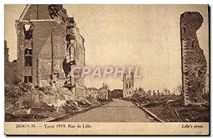 Carte Postale Ancienne Ypres 1919 Rue de Lille