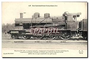 Bild des Verkufers fr Carte Postale Ancienne Train Locomotive Machine 3787 a vapeur saturee zum Verkauf von CPAPHIL