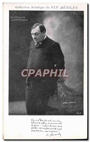 Image du vendeur pour Carte Postale Ancienne Collection artistique Vin Desles De Feraudy Comedie franaise mis en vente par CPAPHIL
