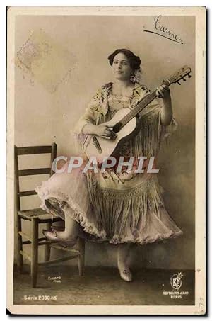 Immagine del venditore per Carte Postale Ancienne fantaisie Femme Carmen Guitare venduto da CPAPHIL