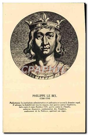 Imagen del vendedor de Carte Postale Ancienne Philippe Le Bel 1268 1314 Roi de France a la venta por CPAPHIL