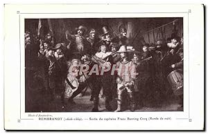 Image du vendeur pour Carte Postale Ancienne Fantaisie Rembrandt Sortie du capitaine Frans Banning Cocq Ronde de nuit mis en vente par CPAPHIL