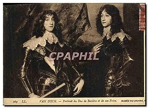 Seller image for Carte Postale Ancienne Van Dyck Portrait du duc de Baviere et de son frere Musee du Louvre Paris for sale by CPAPHIL