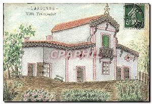 Carte Postale Ancienne DESSIN A LA MAIN Fantaisie Lardenne Villa Tremoulet Signe Rose 1909