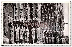 Carte Postale Moderne Reims La Cathédrale portail de la façade principale