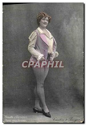 Imagen del vendedor de Carte Postale Ancienne Thtre Ginette Parix aux Varietes Cautin & Berger a la venta por CPAPHIL