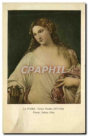 Bild des Verkufers fr Carte Postale Ancienne la flora Tiziano Vecellio Firenze zum Verkauf von CPAPHIL