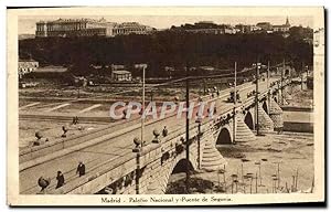 Carte Postale Ancienne Madrid Palacio Nacional y Puente de Segovia