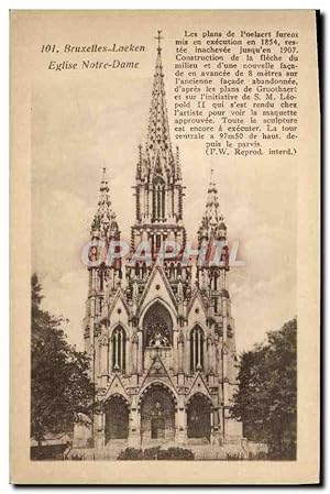 Carte Postale Ancienne Bruxelles Laeken Eglise Notre Dame
