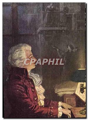 Carte Postale Ancienne Balestrieri Mozart composant Don Juan