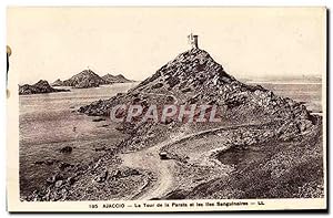 Carte Postale Ancienne Ajaccio La Tour De La Parata et les îles sanguinaires