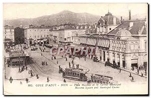 Image du vendeur pour Carte Postale Ancienne Nice Place Massena et le Casino Municipal mis en vente par CPAPHIL