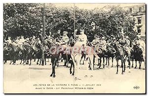 Carte Postale Ancienne Les Fêtes de la Victoire a Paris 14 juillet 1919 Avant le defîle Marechaux...