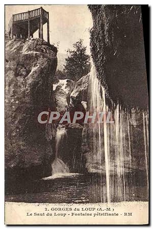 Image du vendeur pour Carte Postale Ancienne Gorges du Loup Le Saut du Loup Fontaine petrifiante mis en vente par CPAPHIL