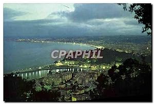 Imagen del vendedor de Carte Postale Moderne Nice Panorama nocturne Vu du Mont Alban a la venta por CPAPHIL