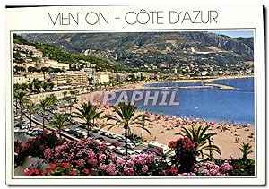 Image du vendeur pour Carte Postale Moderne Menton Cote D'Azur Les nouvelles plages de Garavan mis en vente par CPAPHIL