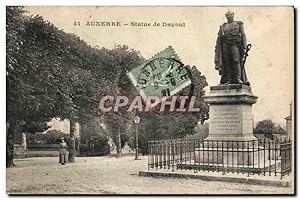 Bild des Verkufers fr Carte Postale Ancienne Auxerre Statue de Davout zum Verkauf von CPAPHIL