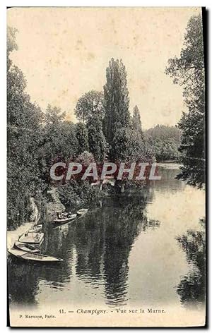 Carte Postale Ancienne Champigny vue Sur La Marne