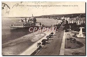 Imagen del vendedor de Carte Postale Ancienne Nice Promenade des Anglais a vol d'oiseau Palais de la Jete a la venta por CPAPHIL