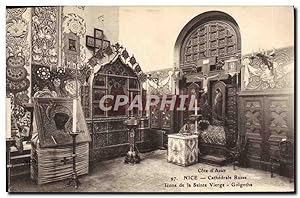 Bild des Verkufers fr Carte Postale Ancienne Nice Cathdrale Russe lcine de la Sainte Vierge Golgotha Russie Russia zum Verkauf von CPAPHIL